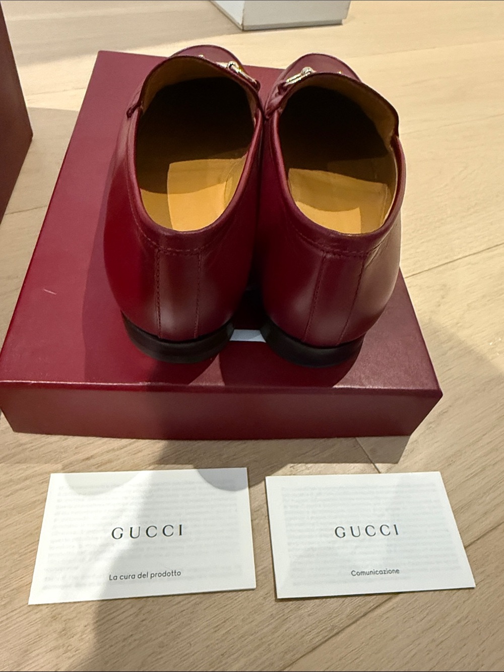 Gucci Jordaan horsebit-detailed leather loafers (rosso ancora/burgundy 37EU) - Picture 9 of 9